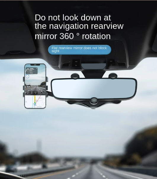 Gulf 360° Car Rear view Mirror Phone Holder