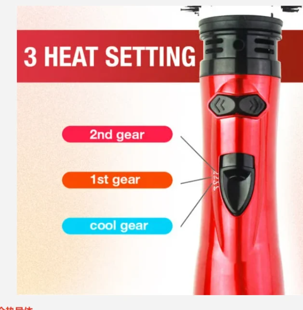 3-in-1 Hot Air Styler And Rotating Hair Dryer