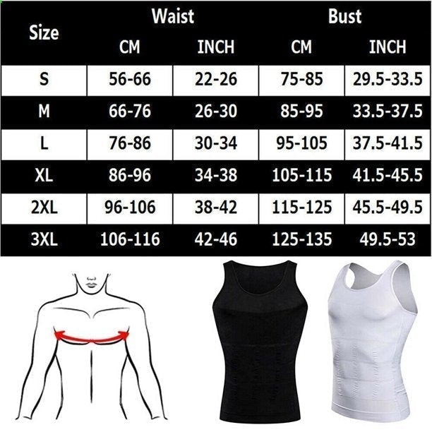 Slim N Lift Body Shaper Slimming T-Shirt Vest for Men Undershirt Slimwear